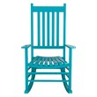 Shine Company Traditional Hardwood Indoor/Outdoor Patio Porch Rocker in Blue