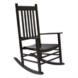 Shine Company Traditional Hardwood Indoor/Outdoor Patio Porch Rocker in Black