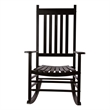 Shine Company Traditional Hardwood Indoor/Outdoor Patio Porch Rocker in Black