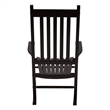 Shine Company Traditional Hardwood Indoor/Outdoor Patio Porch Rocker in Black
