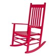 Shine Company Traditional Hardwood Indoor/Outdoor Patio Porch Rocker in Red