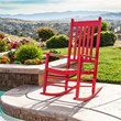 Shine Company Traditional Hardwood Indoor/Outdoor Patio Porch Rocker in Red
