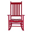 Shine Company Traditional Hardwood Indoor/Outdoor Patio Porch Rocker in Red