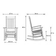 Shine Company Traditional Hardwood Indoor/Outdoor Patio Porch Rocker in Red