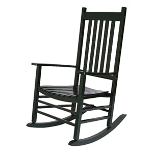 Shine Company Traditional Hardwood Indoor/Outdoor Patio Porch Rocker in Green
