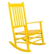 Shine Company Traditional Hardwood Indoor/Outdoor Patio Porch Rocker in Yellow