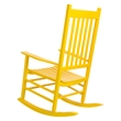 Shine Company Traditional Hardwood Indoor/Outdoor Patio Porch Rocker in Yellow