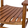 Shine Company Traditional Hardwood Indoor/Outdoor Patio Porch Rocker in Brown