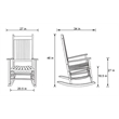 Shine Company Traditional Hardwood Indoor/Outdoor Patio Porch Rocker in Brown