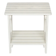 Shine Company Rectangular Traditional Wooden Indoor/Outdoor Side Table in White
