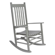 Shine Company Traditional Hardwood Indoor/Outdoor Patio Porch Rocker in Gray