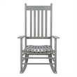 Shine Company Traditional Hardwood Indoor/Outdoor Patio Porch Rocker in Gray