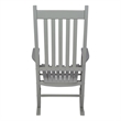 Shine Company Traditional Hardwood Indoor/Outdoor Patio Porch Rocker in Gray