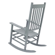 Shine Company Traditional Hardwood Indoor/Outdoor Patio Porch Rocker in Gray