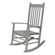 Shine Company Traditional Hardwood Indoor/Outdoor Patio Porch Rocker in Gray