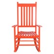 Shine Company Traditional Hardwood Indoor/Outdoor Patio Porch Rocker in Orange