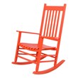 Shine Company Traditional Hardwood Indoor/Outdoor Patio Porch Rocker in Orange