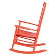 Shine Company Traditional Hardwood Indoor/Outdoor Patio Porch Rocker in Orange