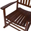 Shine Company Traditional Hardwood Indoor/Outdoor Porch Rocker in Brown