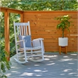 Shine Company Traditional Hardwood Indoor/Outdoor Porch Rocker in White