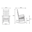 Shine Company Traditional Hardwood Indoor/Outdoor Porch Rocker in White