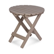 Shine Company Adirondack Round Cedar Wood Foldable Side Table in Gray