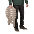 Shine Company Adirondack Round Cedar Wood Foldable Side Table in Gray