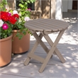Shine Company Adirondack Round Cedar Wood Foldable Side Table in Gray