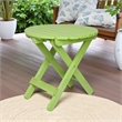 Shine Company Adirondack Round Cedar Wood Foldable Side Table in Green