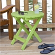 Shine Company Adirondack Round Cedar Wood Foldable Side Table in Green