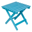 Shine Company Adirondack Square Cedar Wood Foldable Side Table in Blue