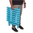 Shine Company Adirondack Square Cedar Wood Foldable Side Table in Blue