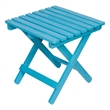 Shine Company Adirondack Square Cedar Wood Foldable Side Table in Blue