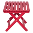 Shine Company Adirondack Square Cedar Wood Foldable Side Table in Red