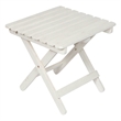 Shine Company Adirondack Square Cedar Wood Foldable Side Table in White