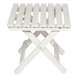 Shine Company Adirondack Square Cedar Wood Foldable Side Table in White