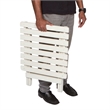 Shine Company Adirondack Square Cedar Wood Foldable Side Table in White