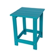 Shine Company Adirondack Indoor/Outdoor Square Resin End Table in Blue