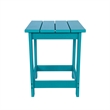 Shine Company Adirondack Indoor/Outdoor Square Resin End Table in Blue