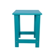 Shine Company Adirondack Indoor/Outdoor Square Resin End Table in Blue