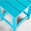 Shine Company Adirondack Indoor/Outdoor Square Resin End Table in Blue