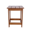 Shine Company Adirondack Indoor/Outdoor Square Resin End Table in Brown