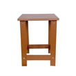 Shine Company Adirondack Indoor/Outdoor Square Resin End Table in Brown