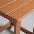 Shine Company Adirondack Indoor/Outdoor Square Resin End Table in Brown