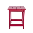 Shine Company Adirondack Indoor/Outdoor Square Resin End Table in Red