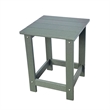 Shine Company Adirondack Indoor/Outdoor Square Resin End Table in Gray