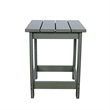 Shine Company Adirondack Indoor/Outdoor Square Resin End Table in Gray
