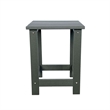 Shine Company Adirondack Indoor/Outdoor Square Resin End Table in Gray