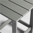 Shine Company Adirondack Indoor/Outdoor Square Resin End Table in Gray