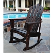 Shine Company Traditional Cedar Wood Adirondack Porch Rocker in Brown
